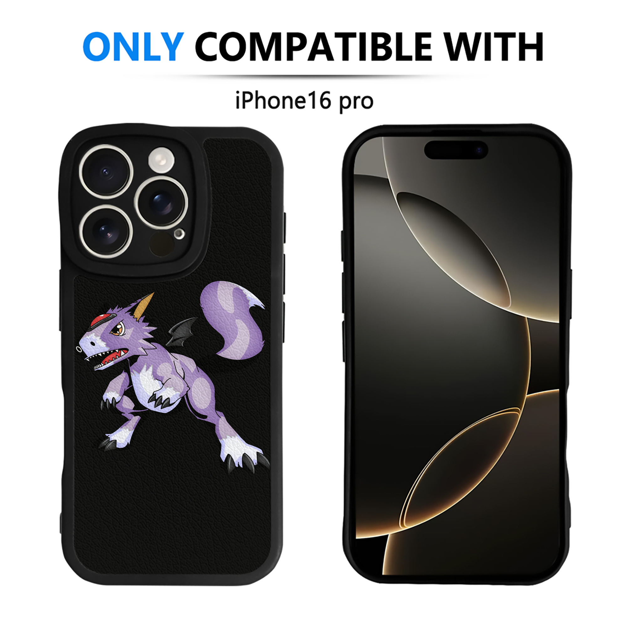 （画像用） Digimon デジタルモンスター/デジモン 【iPhone 16シリーズ対応】シリコンスマホケース（レザー調） 材質：シリコン